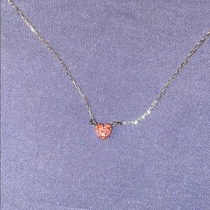 Swarovski pink heart neckless